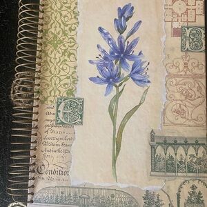 Floral Spiral-Bound Sketchbook with Botanical Cover/Journal